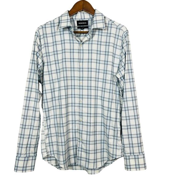 Bonobos Button Up Dress Shirt Slim Fit Plaid Long Sleeve - M - Picture 1 of 4